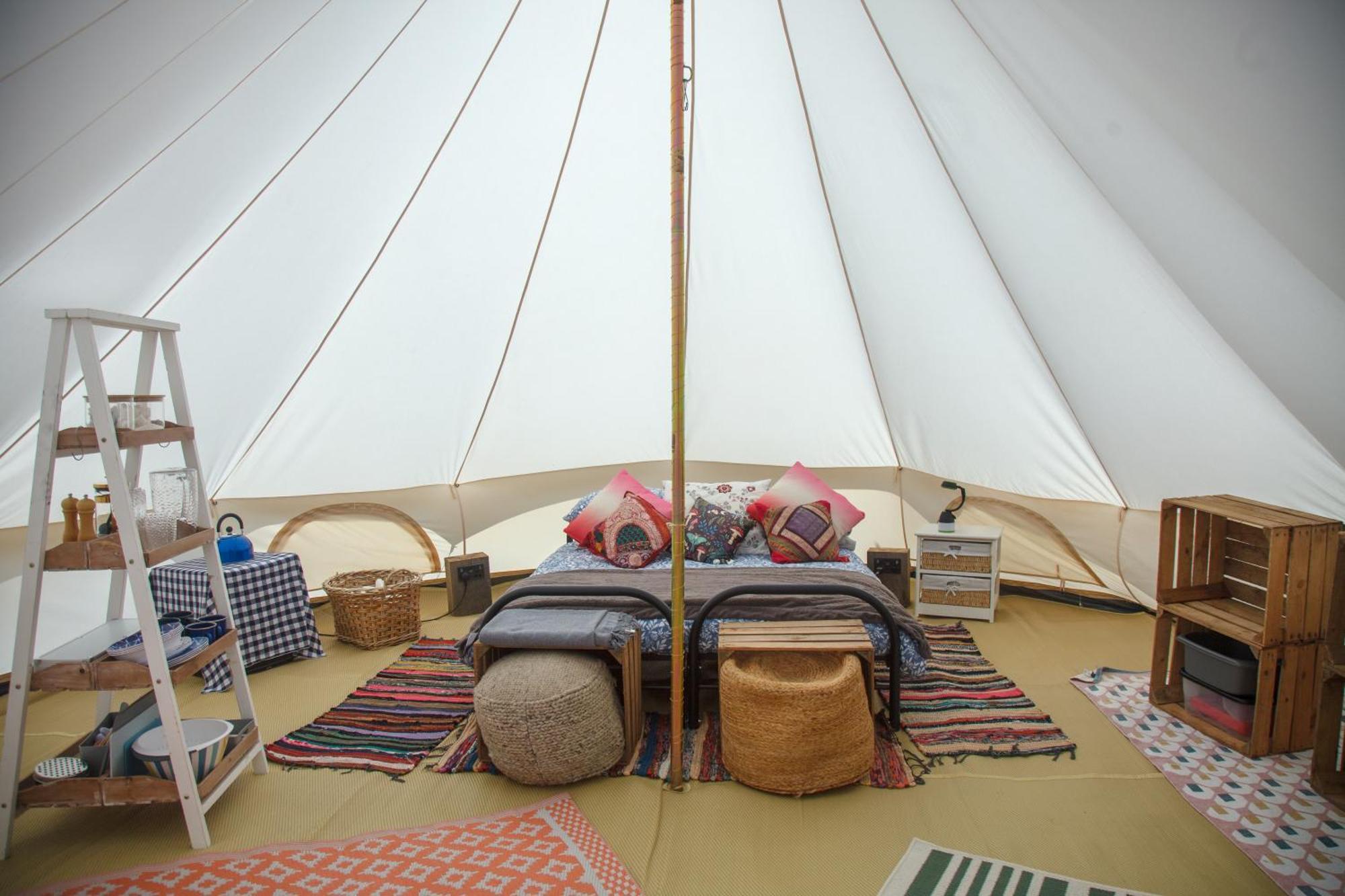 Glamping Meadow Bell Tent Stithians Exterior foto